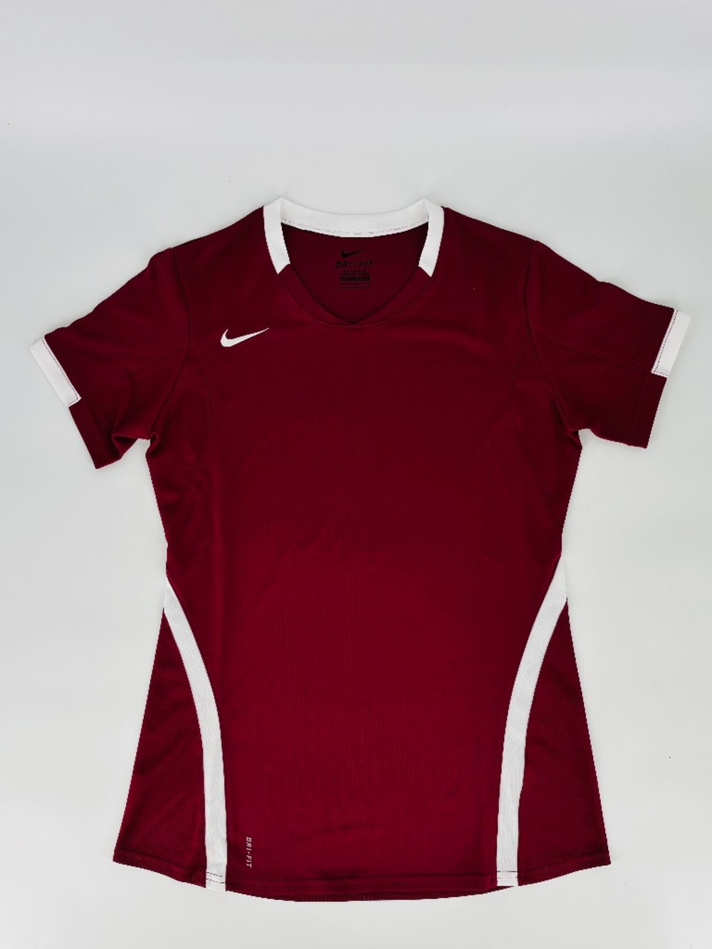 NWT Nike Dri-Fit Womens Volleyball Jersey Shirt Burgundy / White